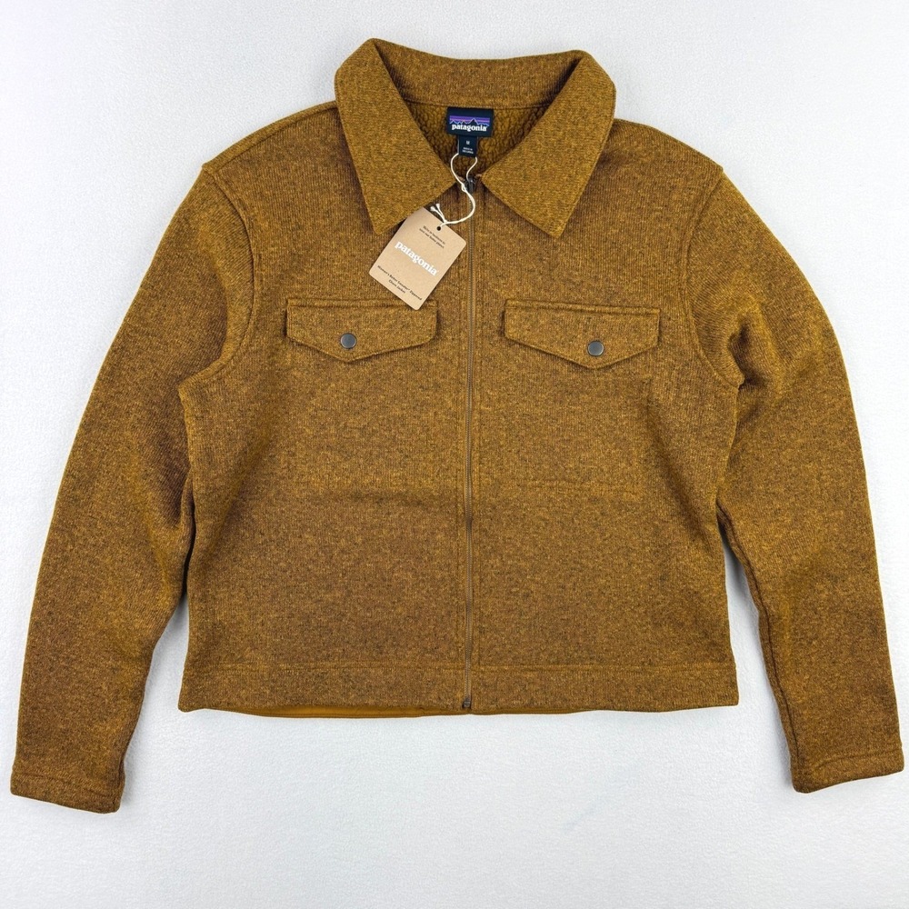 Patagonia Better Sweater Chore Jacket Womens Size L Raptor Brown 26115 Fleece
